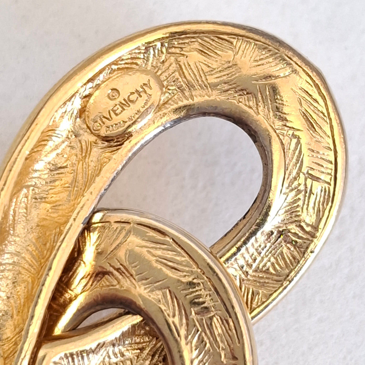 Vintage Givenchy Gold Plated Infinity Link Necklace