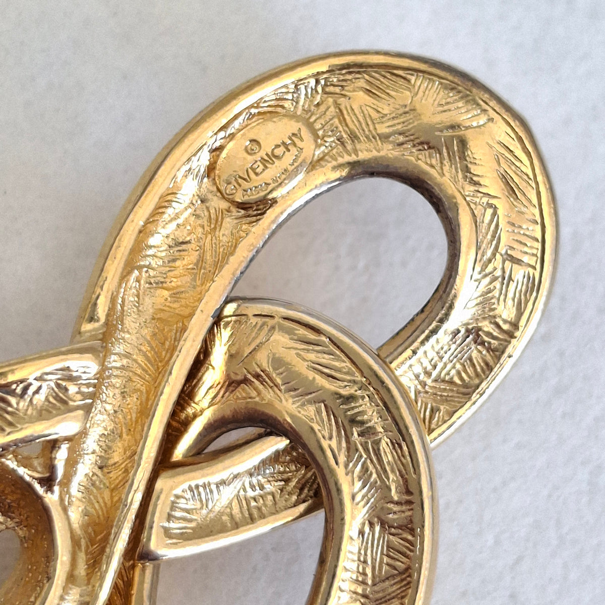 Vintage Givenchy Gold Plated Infinity Link Necklace