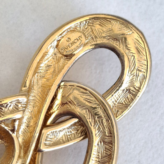 Vintage Givenchy Gold Plated Infinity Link Necklace