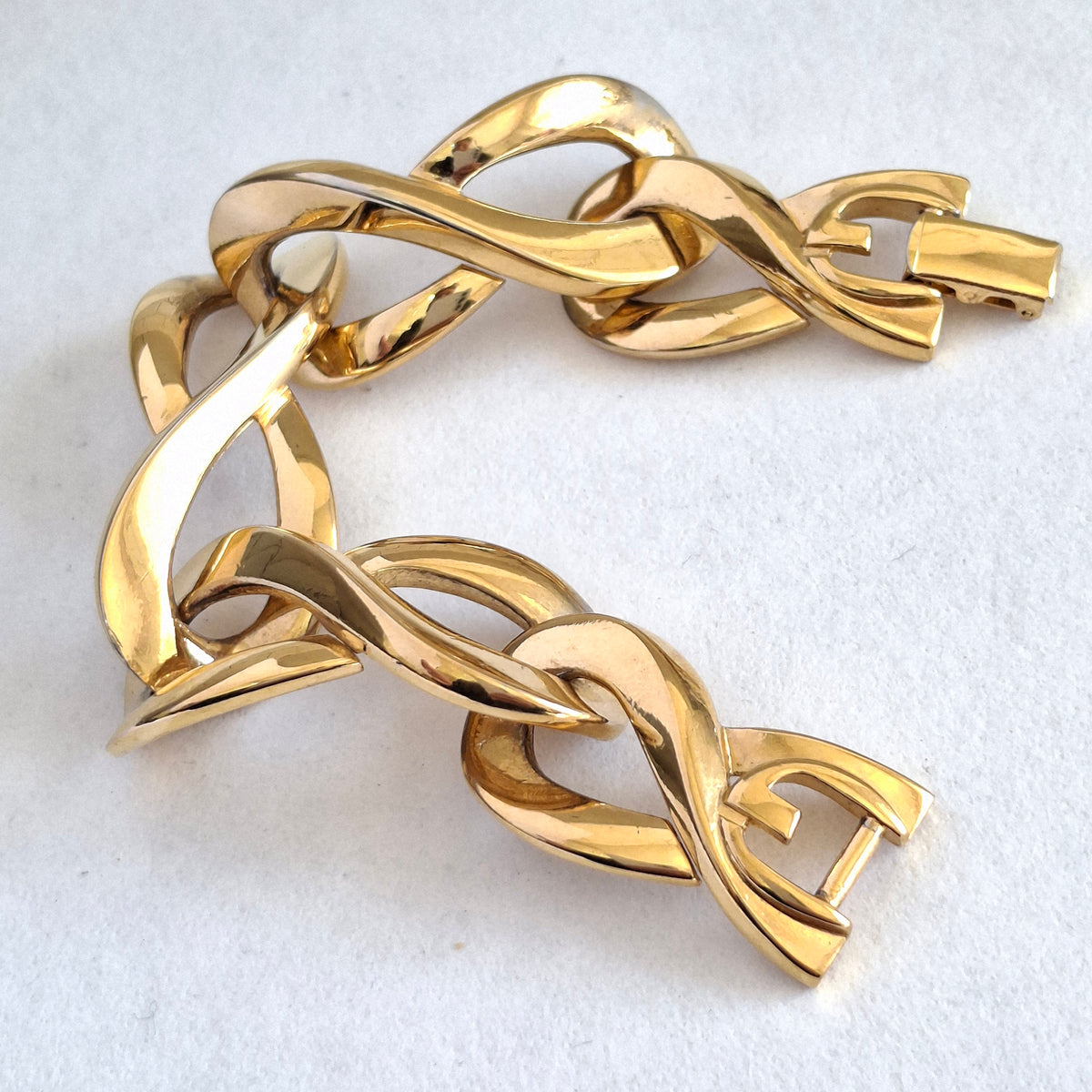 Vintage Givenchy Infinity Link Gold Plated Bracelet