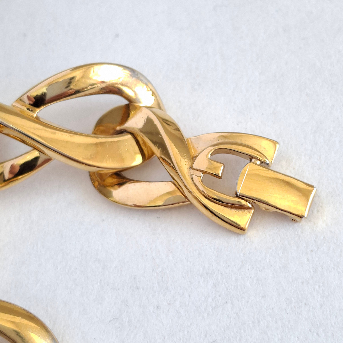 Vintage Givenchy Infinity Link Gold Plated Bracelet