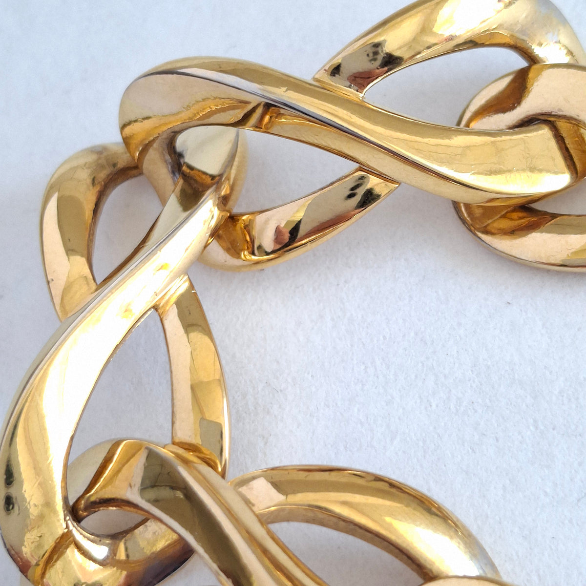 Vintage Givenchy Infinity Link Gold Plated Bracelet