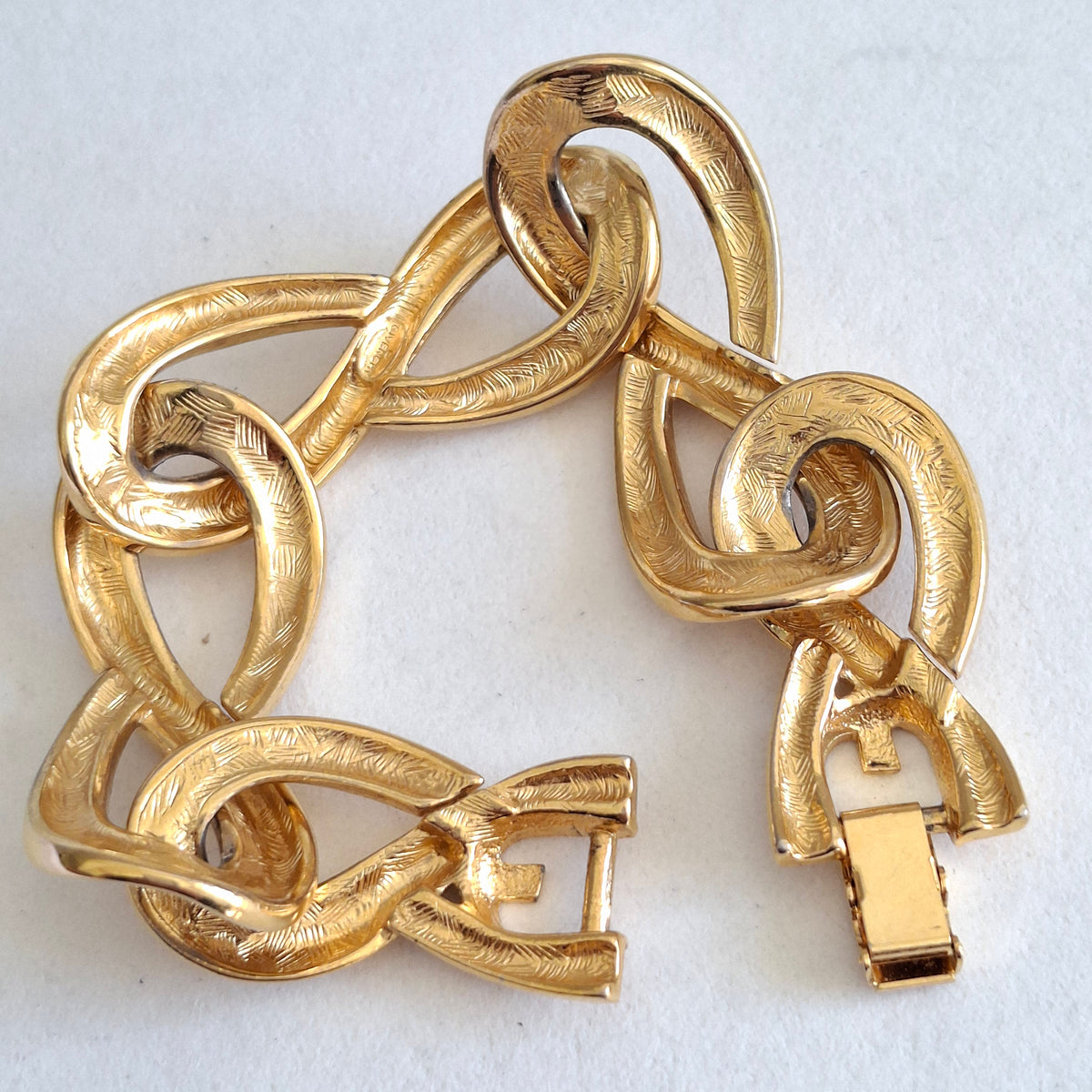 Vintage Givenchy Infinity Link Gold Plated Bracelet