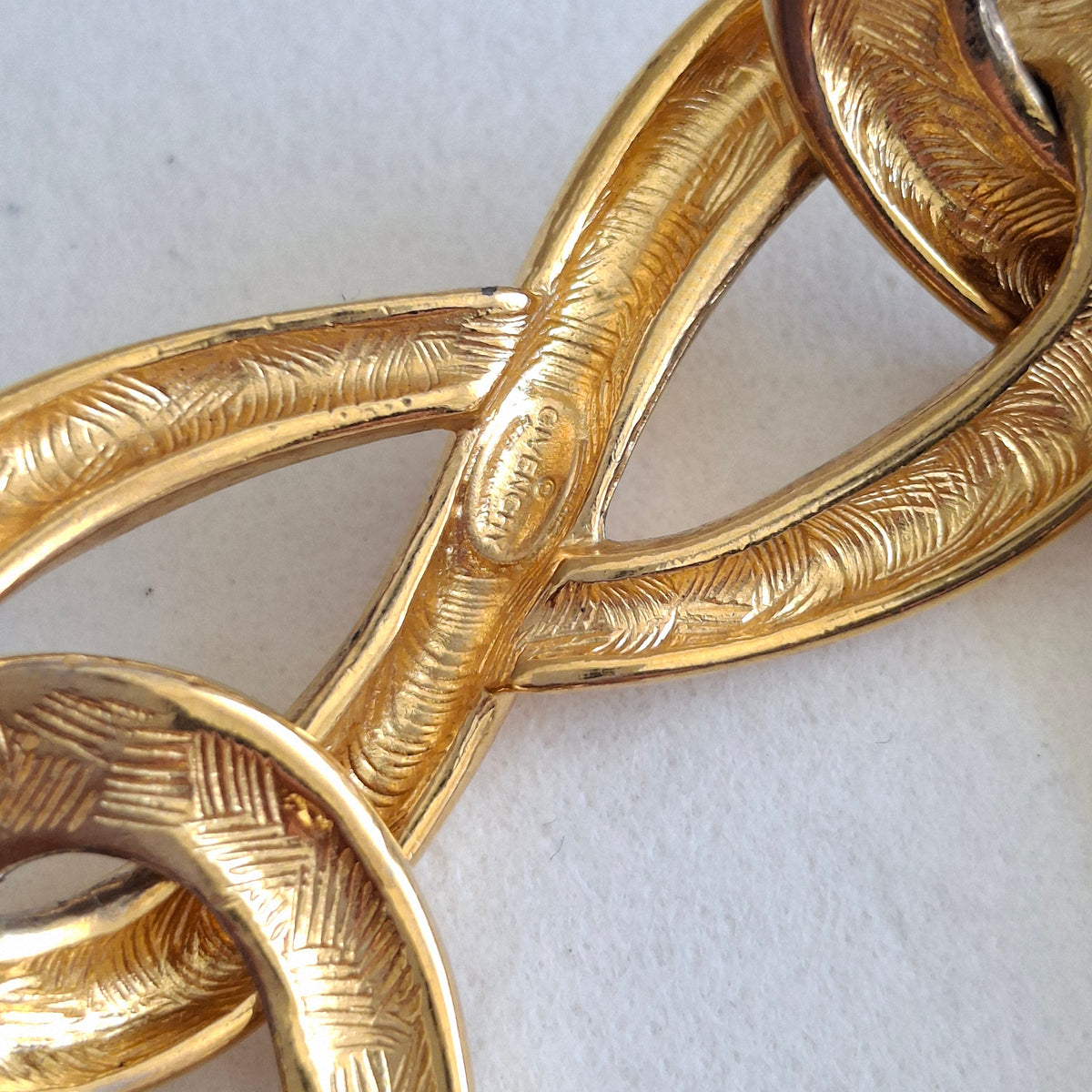 Vintage Givenchy Infinity Link Gold Plated Bracelet