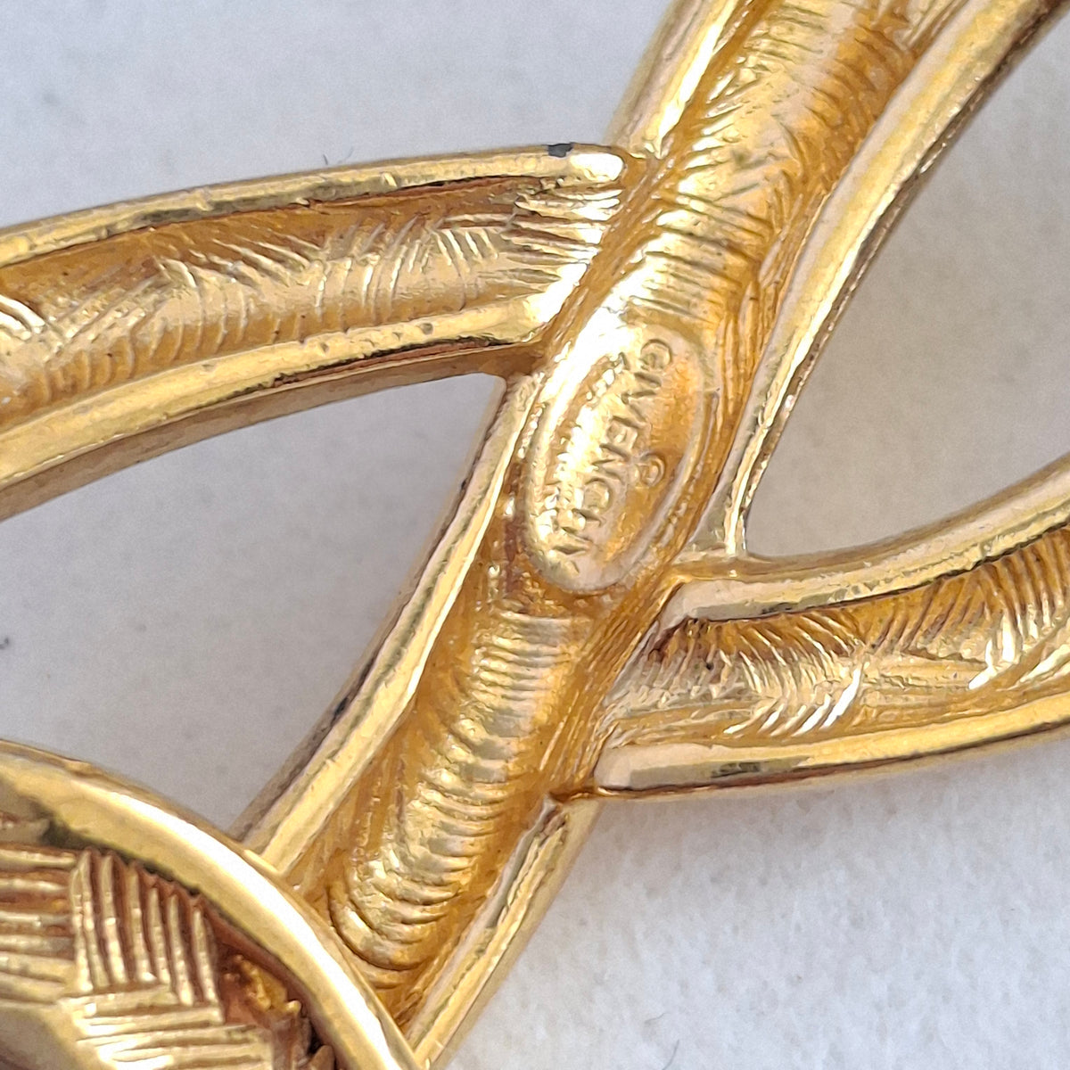 Vintage Givenchy Infinity Link Gold Plated Bracelet