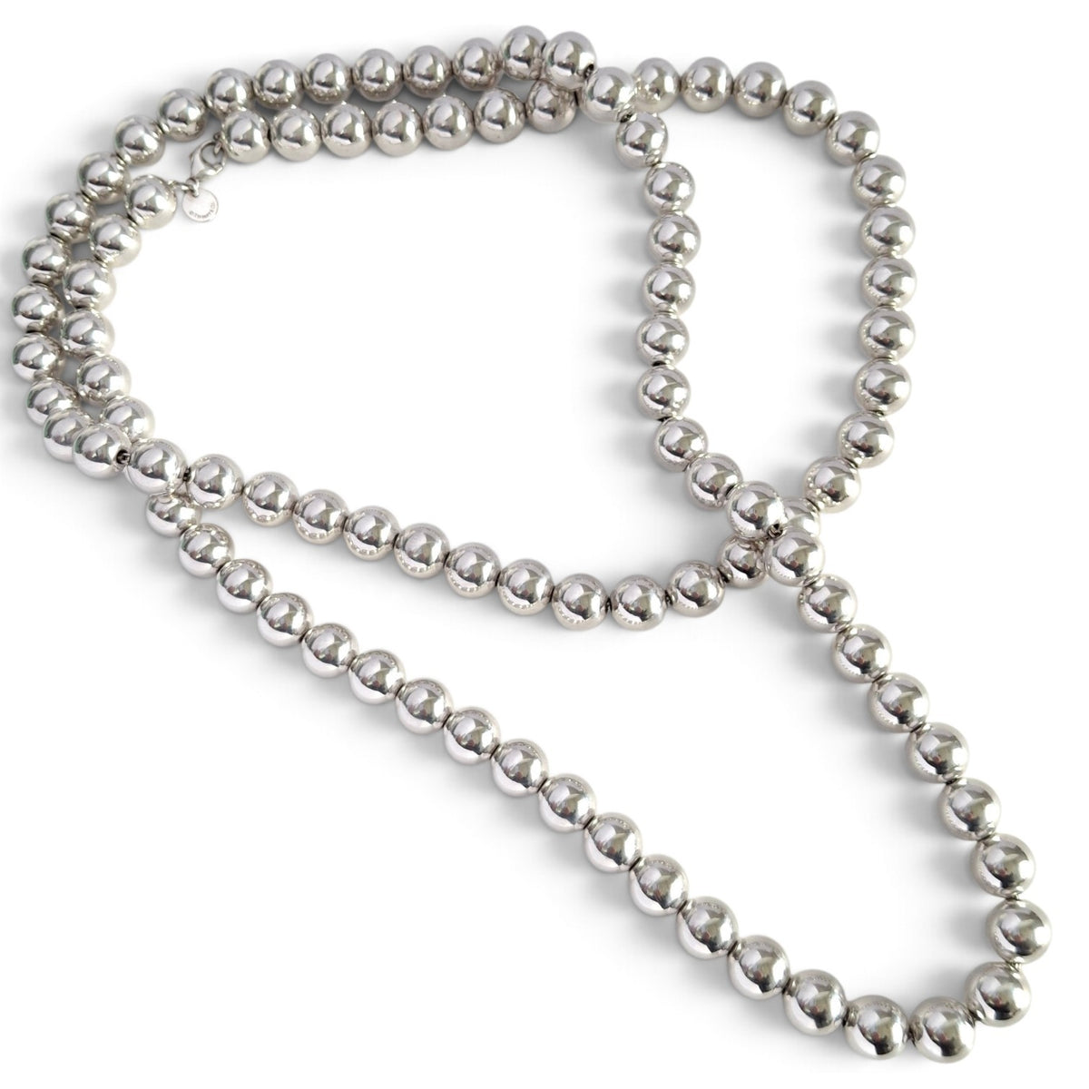 Tiffany & Co Opera Length Sterling Silver Ball Necklace