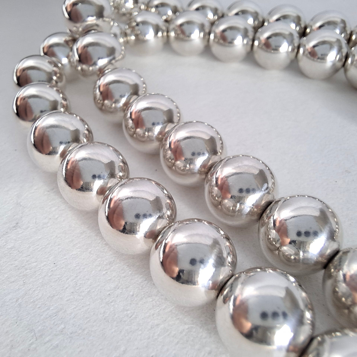 Tiffany & Co Opera Length Sterling Silver Ball Necklace