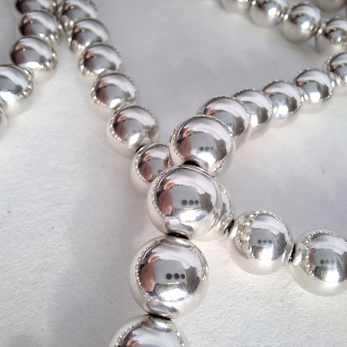 Tiffany & Co Opera Length Sterling Silver Ball Necklace