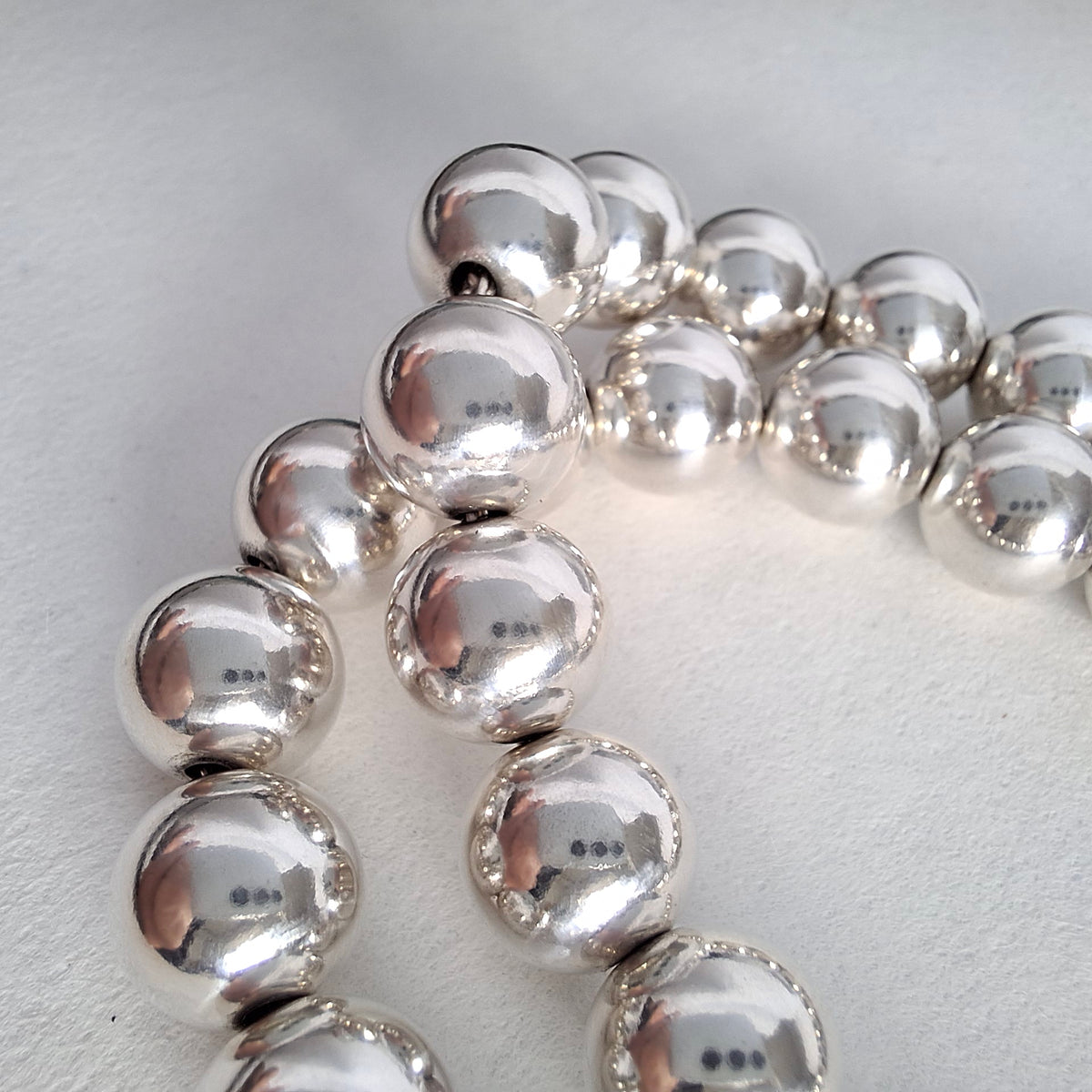 Tiffany & Co Opera Length Sterling Silver Ball Necklace