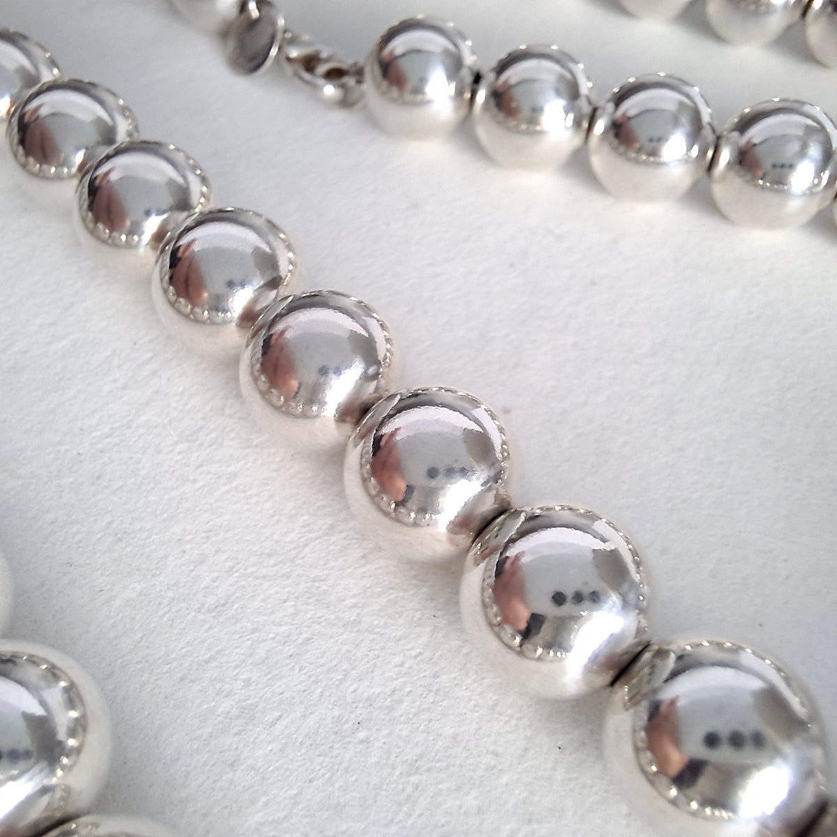 Tiffany & Co Opera Length Sterling Silver Ball Necklace