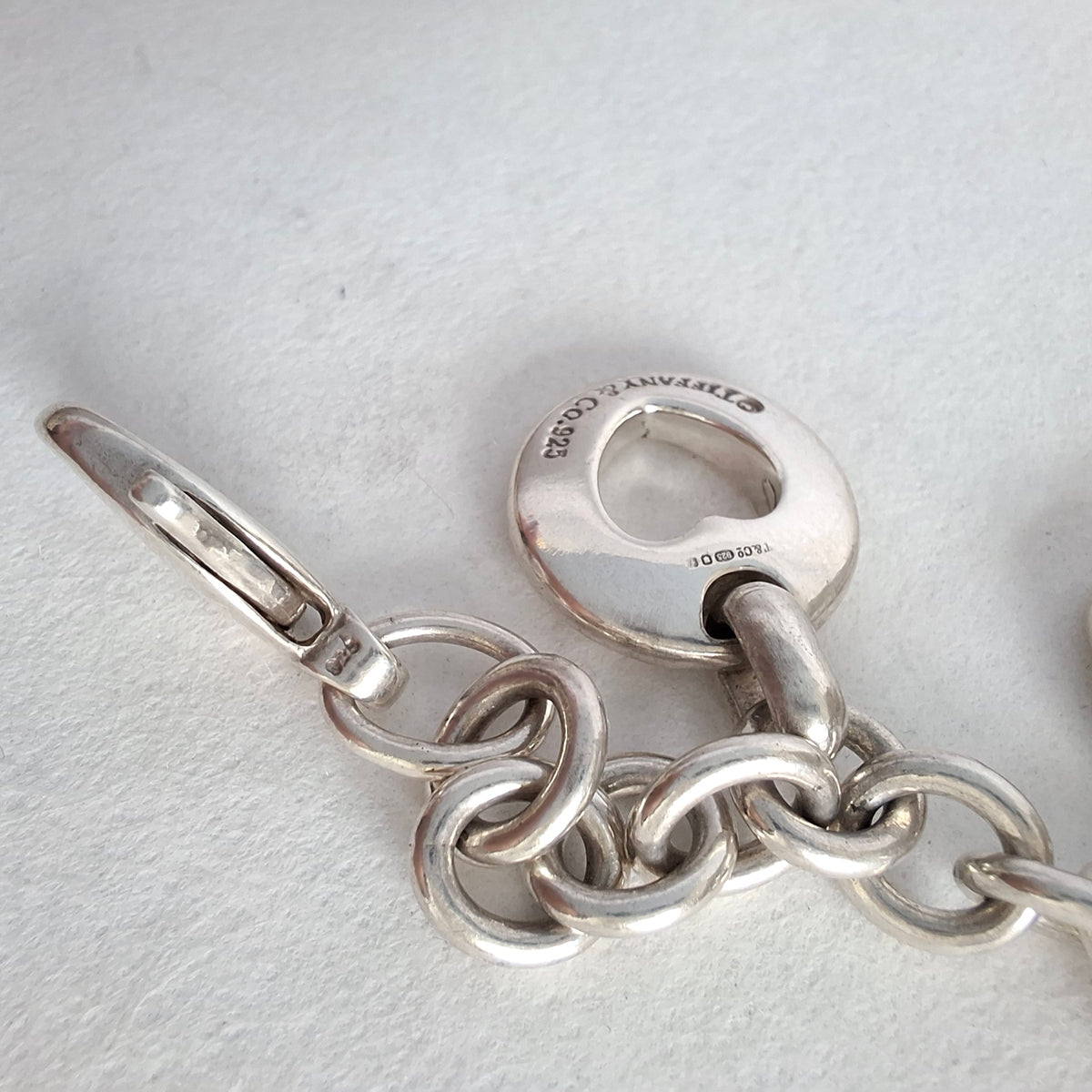 Vintage Tiffany & Co Stencil Charm Bracelet in Hallmarked Sterling Silver