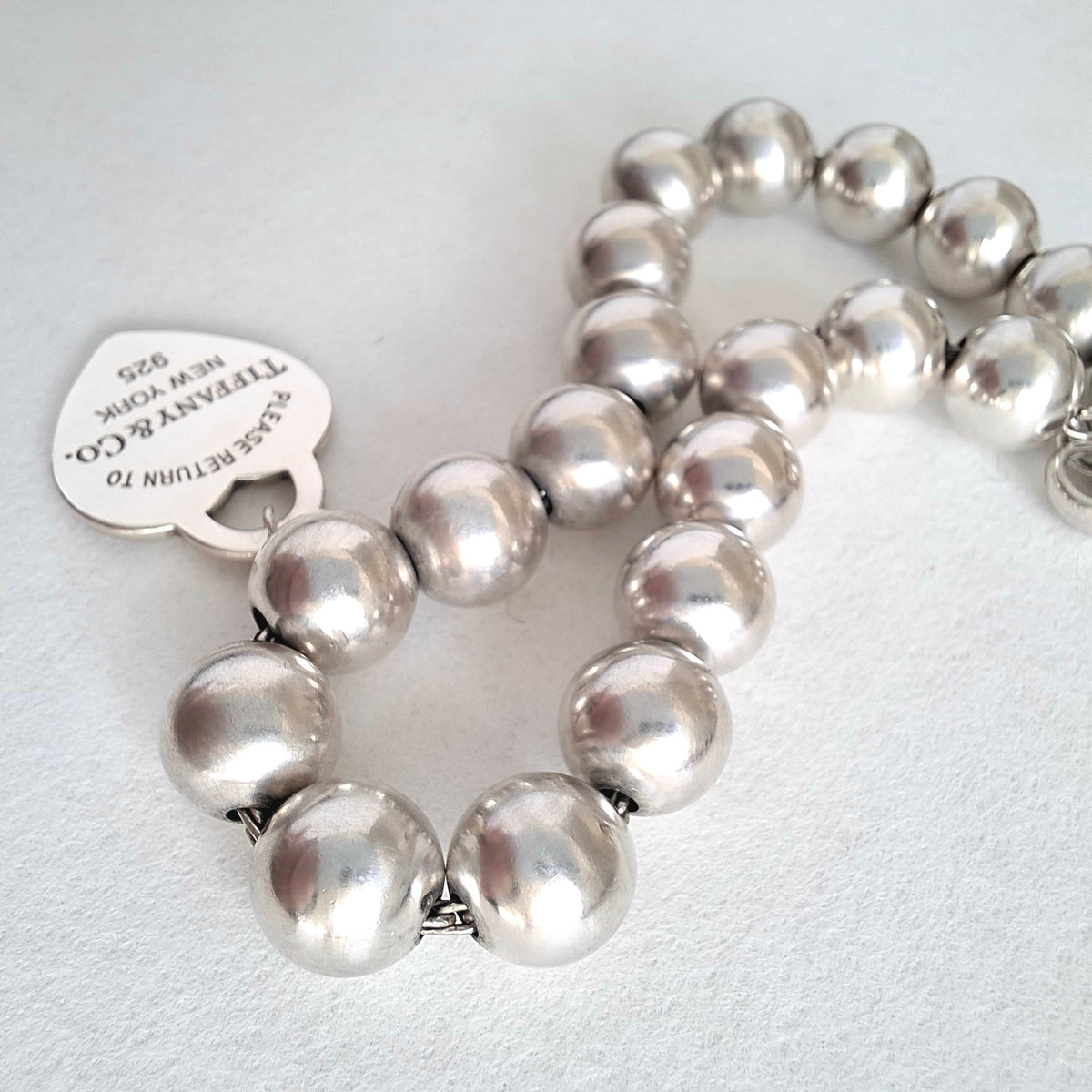 Return to Tiffany & Co 8mm Ball Bracelet in Hallmarked Sterling Silver