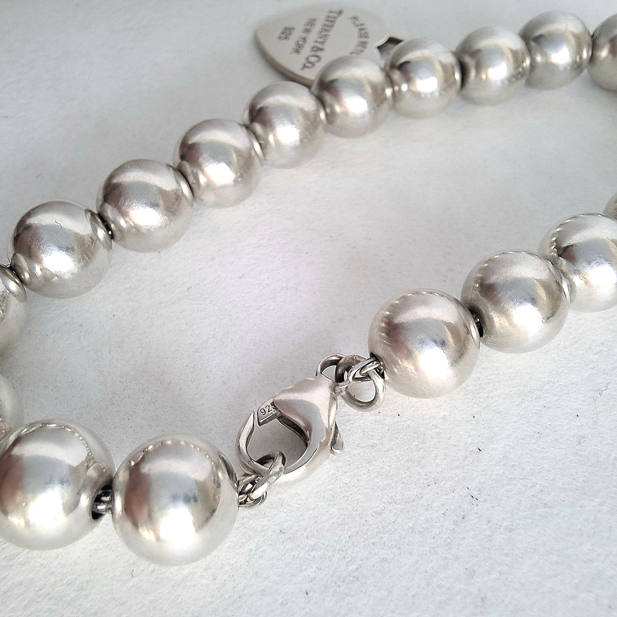 Return to Tiffany & Co 8mm Ball Bracelet in Hallmarked Sterling Silver