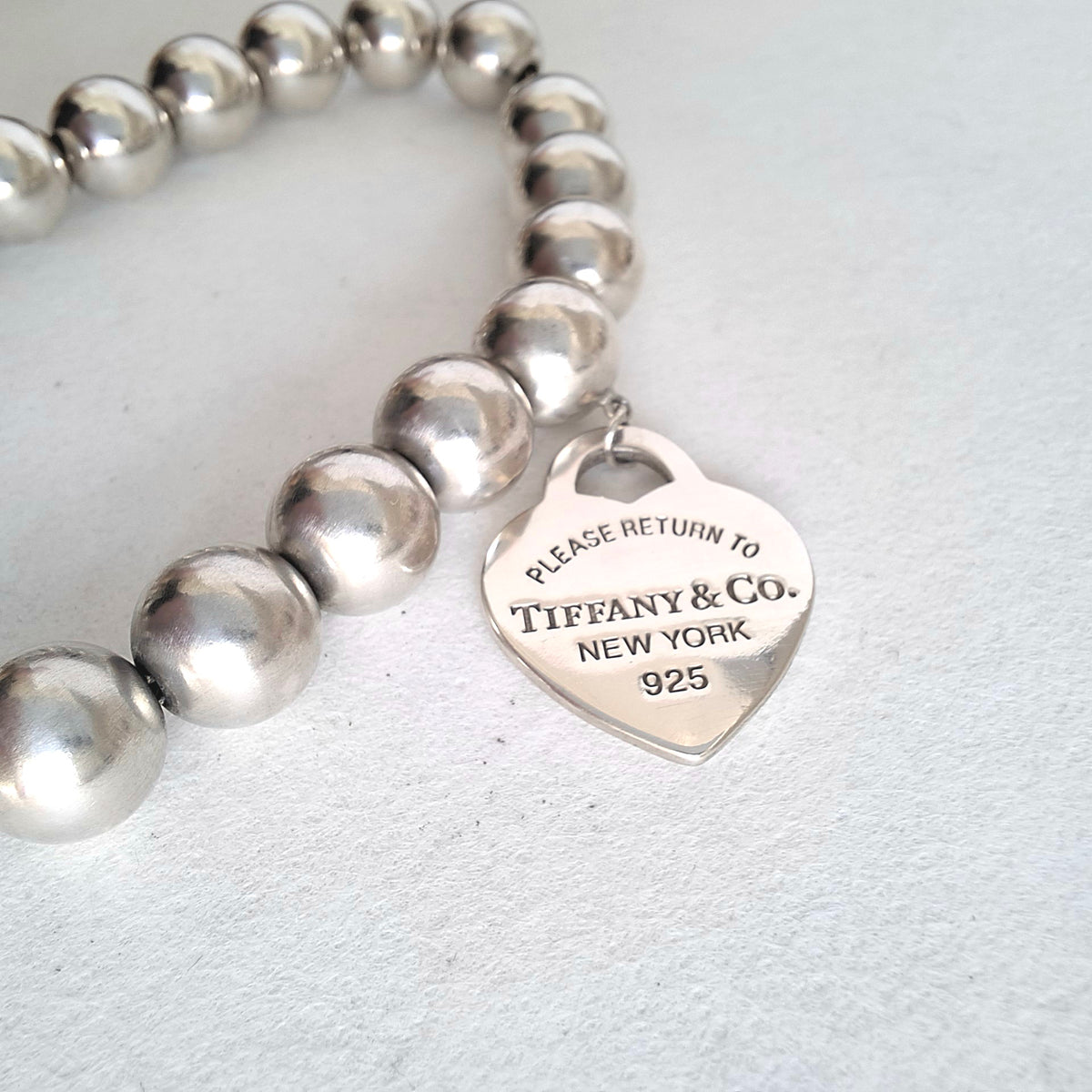 Return to Tiffany & Co 8mm Ball Bracelet in Hallmarked Sterling Silver