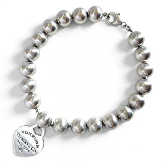 Return to Tiffany & Co 8mm Ball Bracelet in Hallmarked Sterling Silver