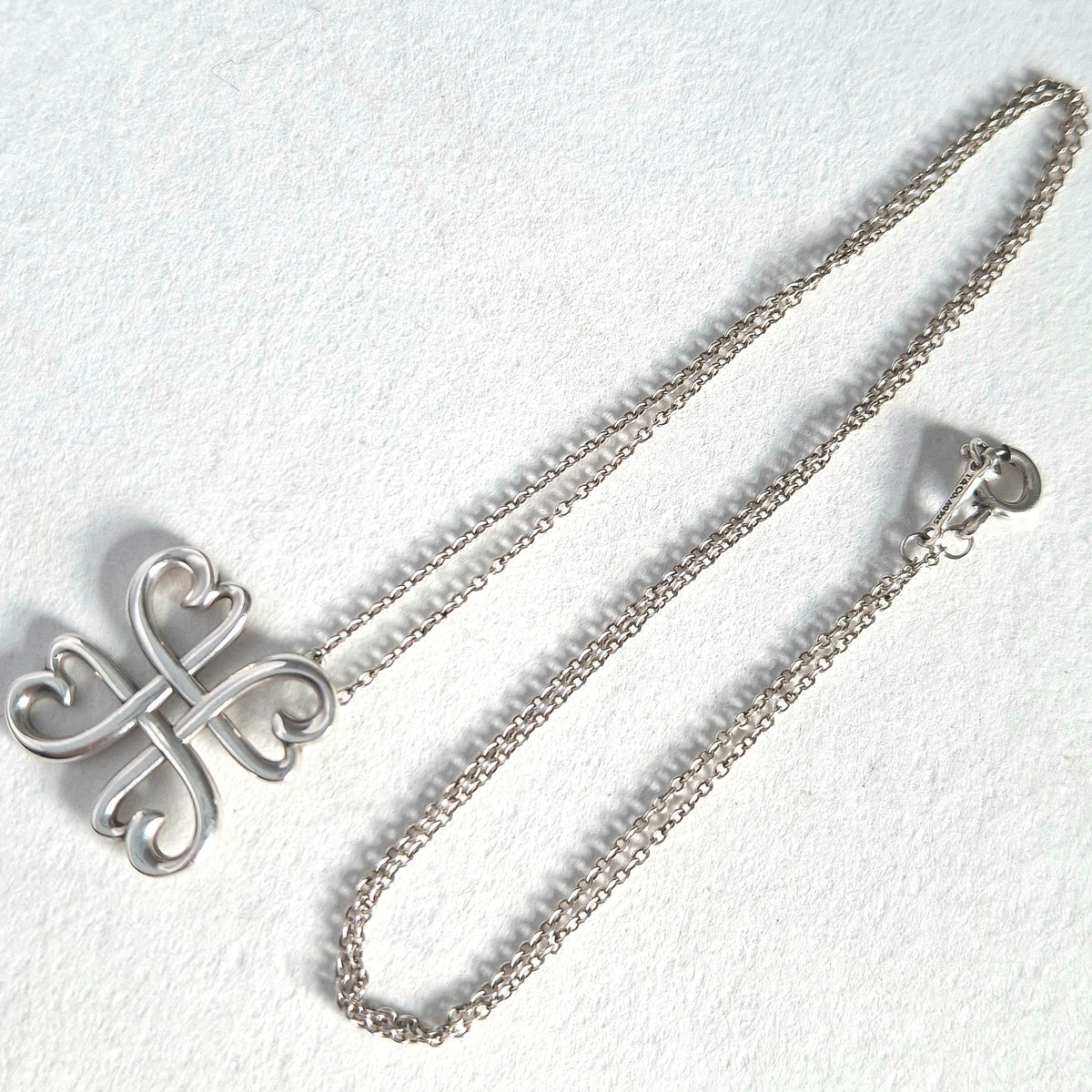 Vintage Tiffany & Co Paloma Picasso Design Loving Hearts Pendant Necklace in Sterling Silver