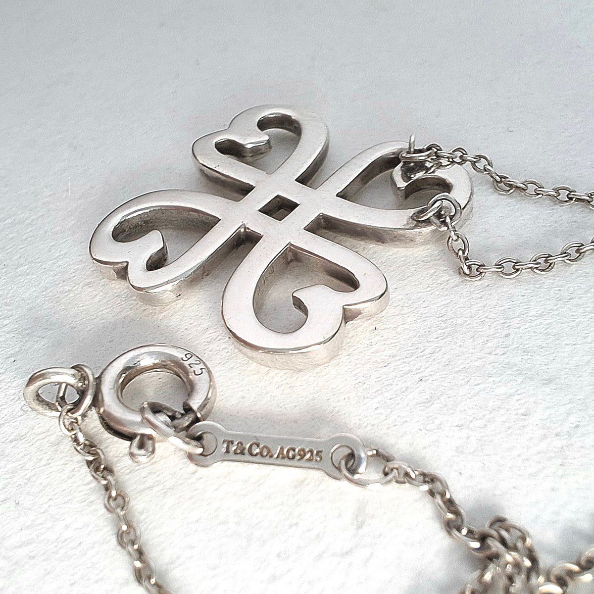 Vintage Tiffany & Co Paloma Picasso Design Loving Hearts Pendant Necklace in Sterling Silver