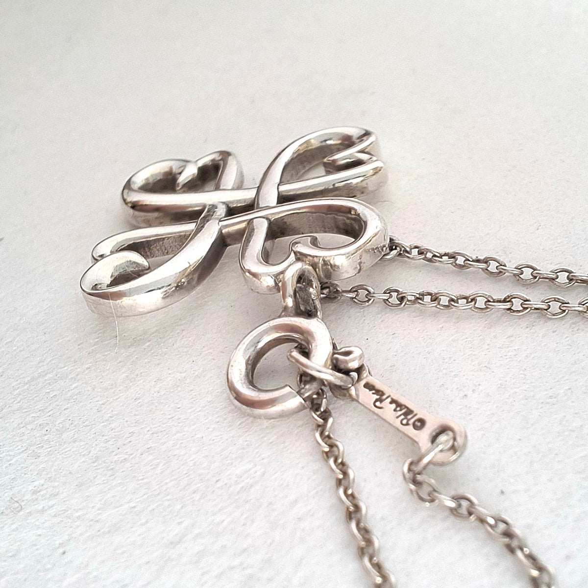 Vintage Tiffany & Co Paloma Picasso Design Loving Hearts Pendant Necklace in Sterling Silver