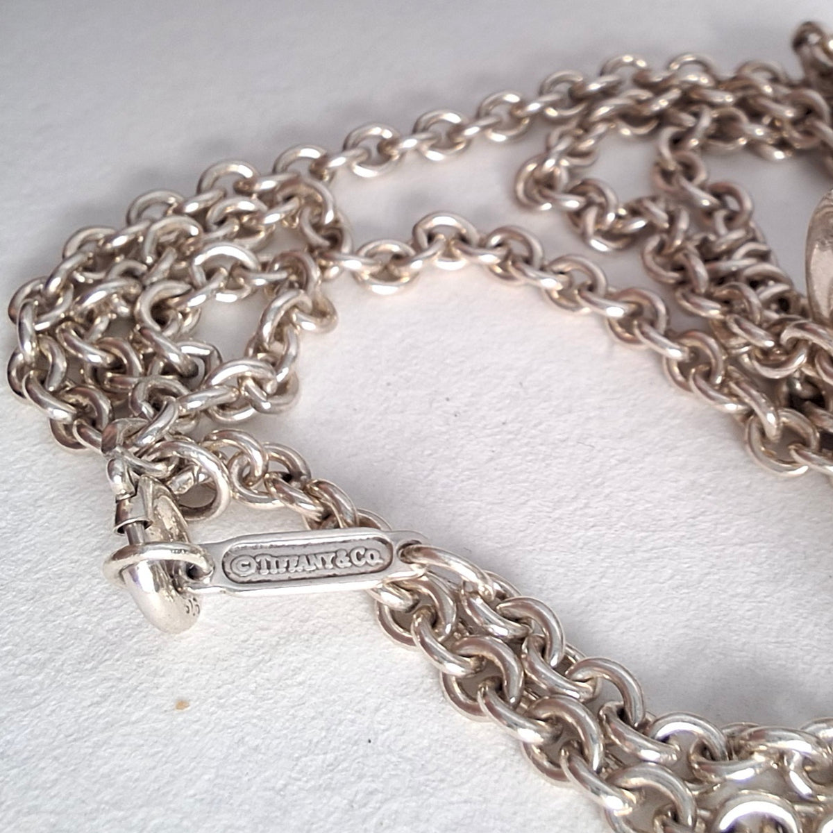 Tiffany & Co 1837 Band Ring Necklace on 3mm Chain in 925 Sterling Silver