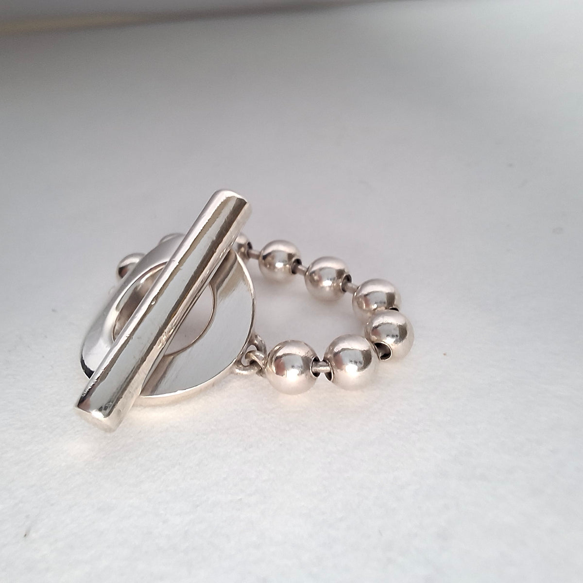 Gucci Sterling Silver Boule Ring UK Size P / US 8