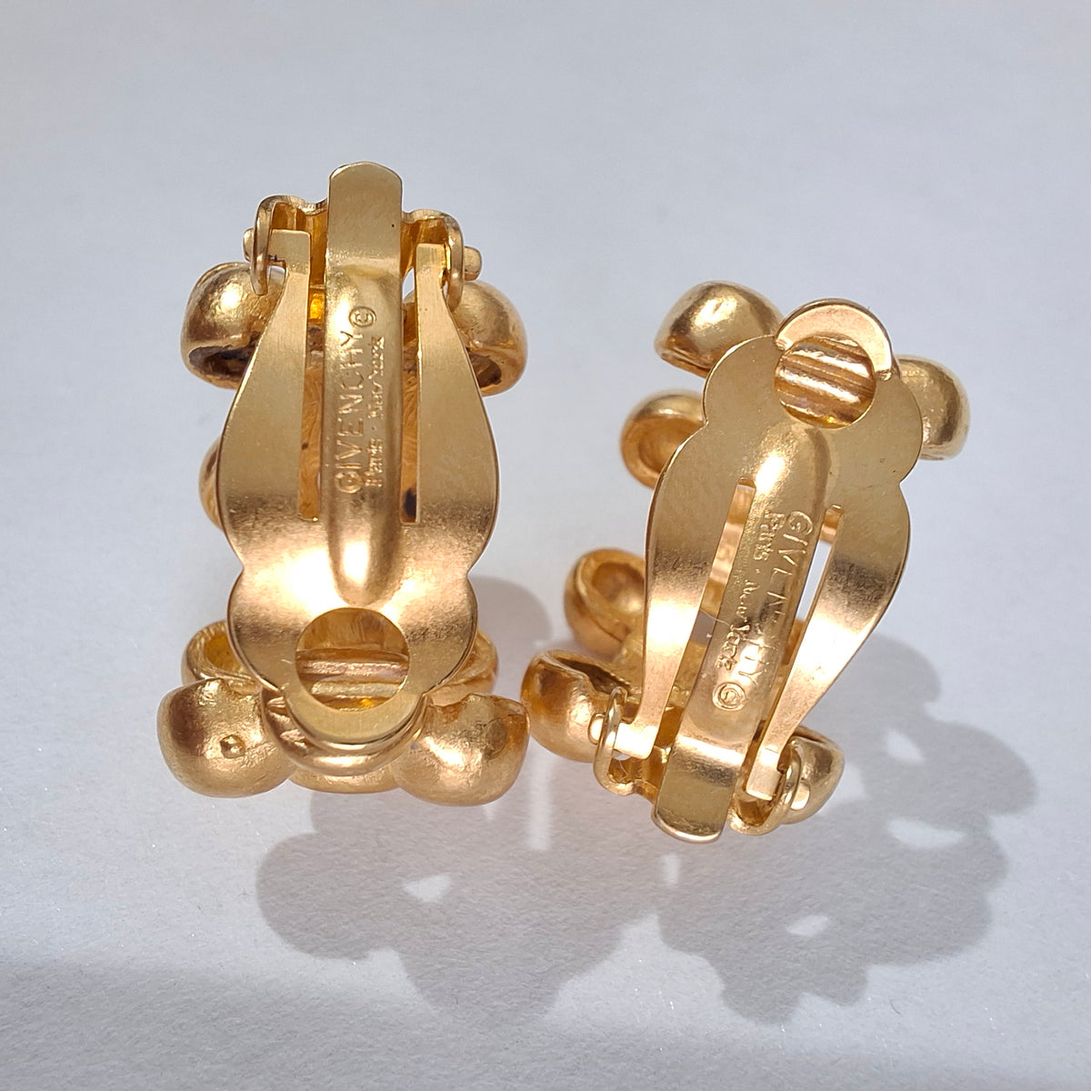 Vintage Givenchy Gold Plated Hoop Earrings