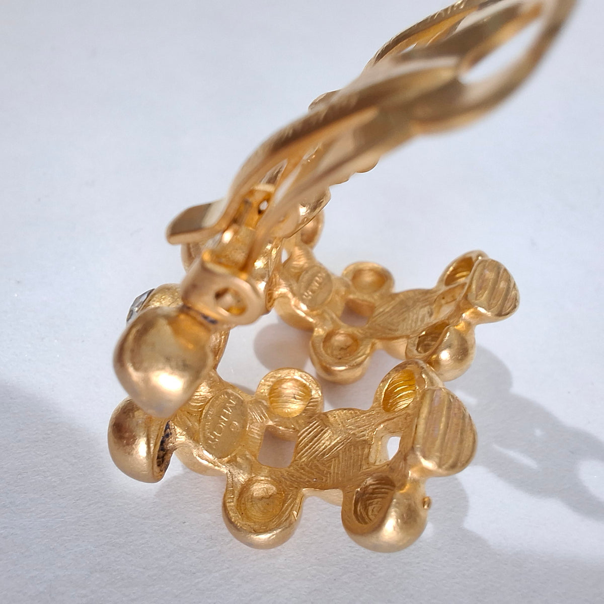 Vintage Givenchy Gold Plated Hoop Earrings