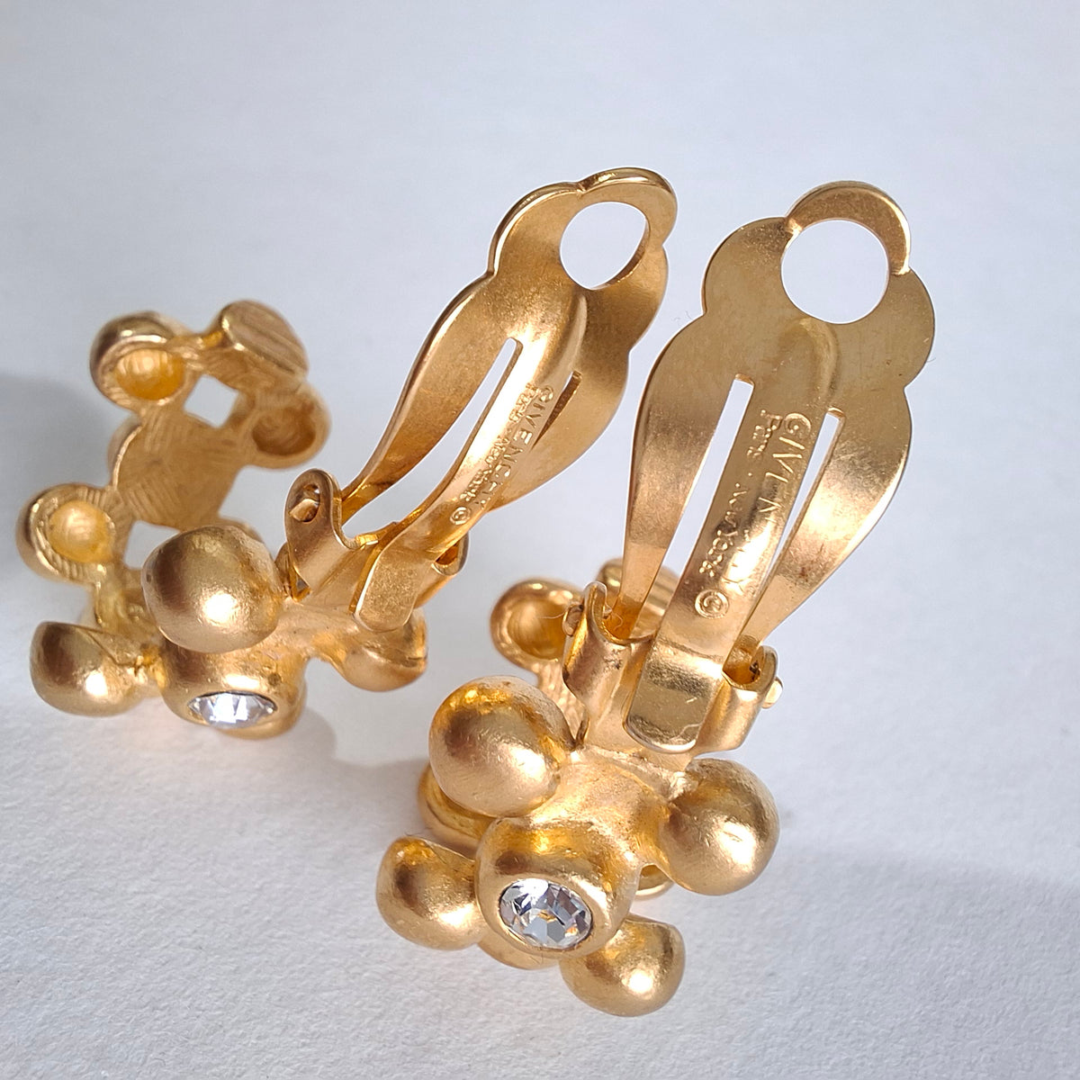 Vintage Givenchy Gold Plated Hoop Earrings
