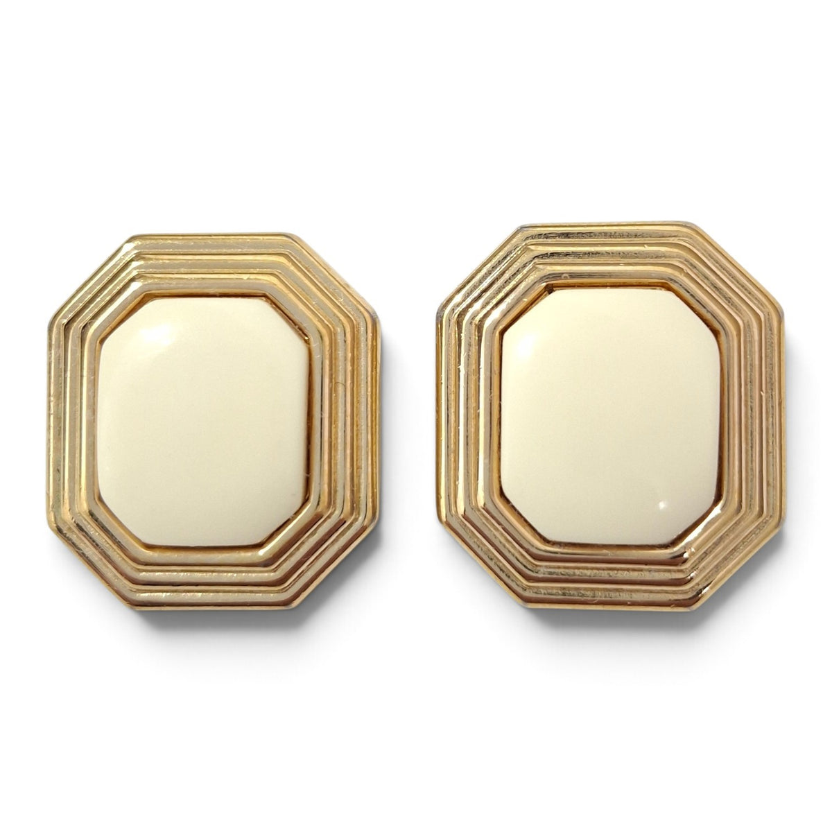 Vintage Christian Dior Gold Plated Clip-on Earrings