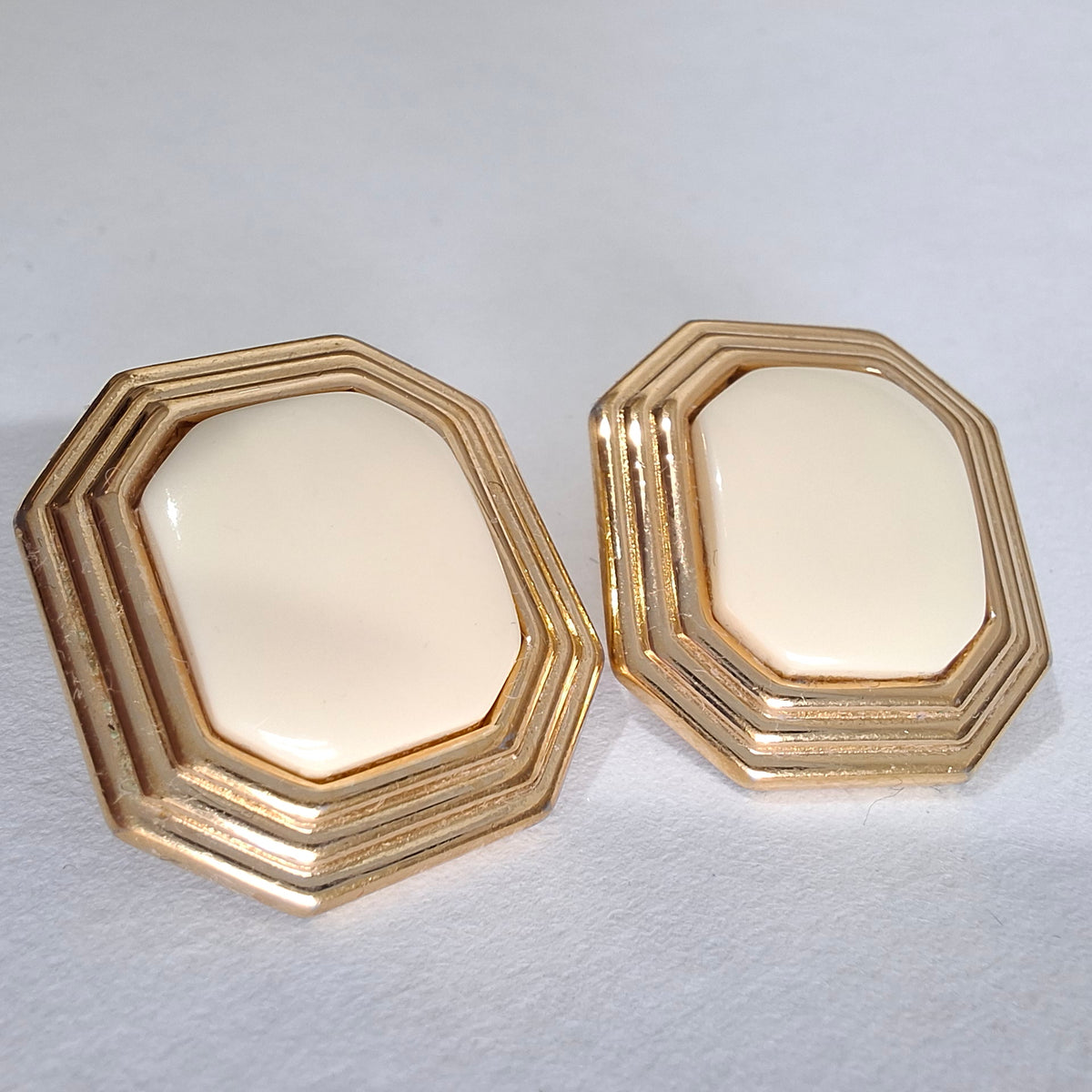 Vintage Christian Dior Gold Plated Clip-on Earrings
