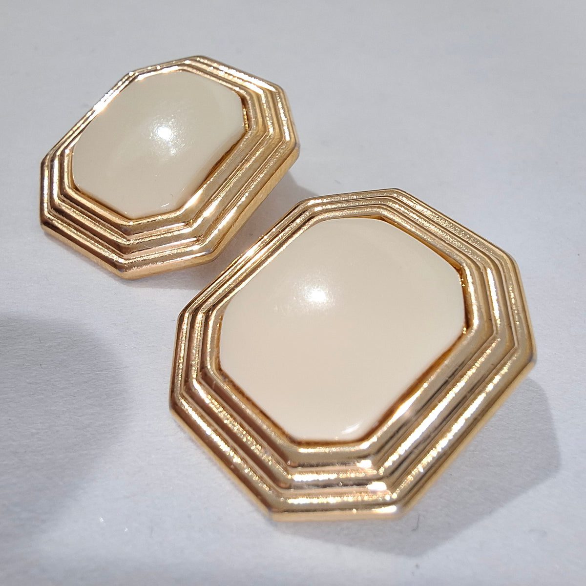 Vintage Christian Dior Gold Plated Clip-on Earrings