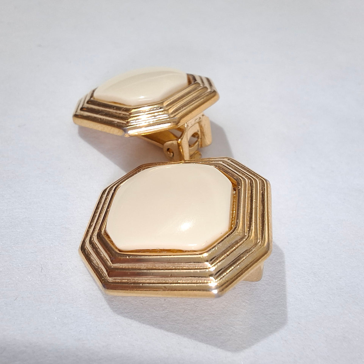 Vintage Christian Dior Gold Plated Clip-on Earrings