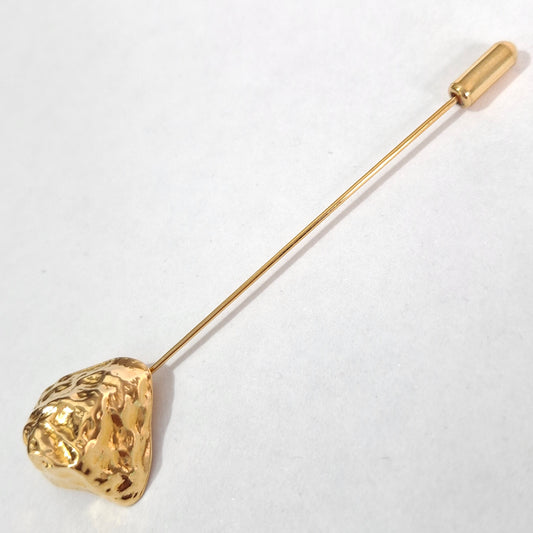 Vintage Yves Saint Laurent YSL Gold Plated Lapel Pin Brooch