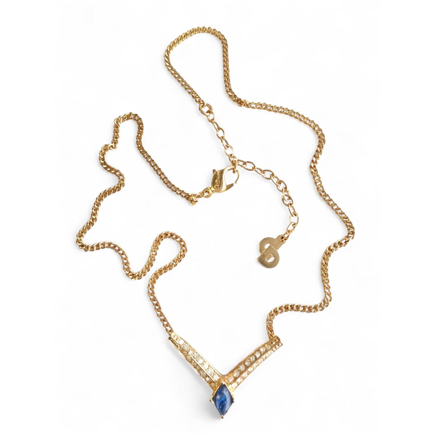 Christian Dior Vintage Lapis Lazuli Necklace