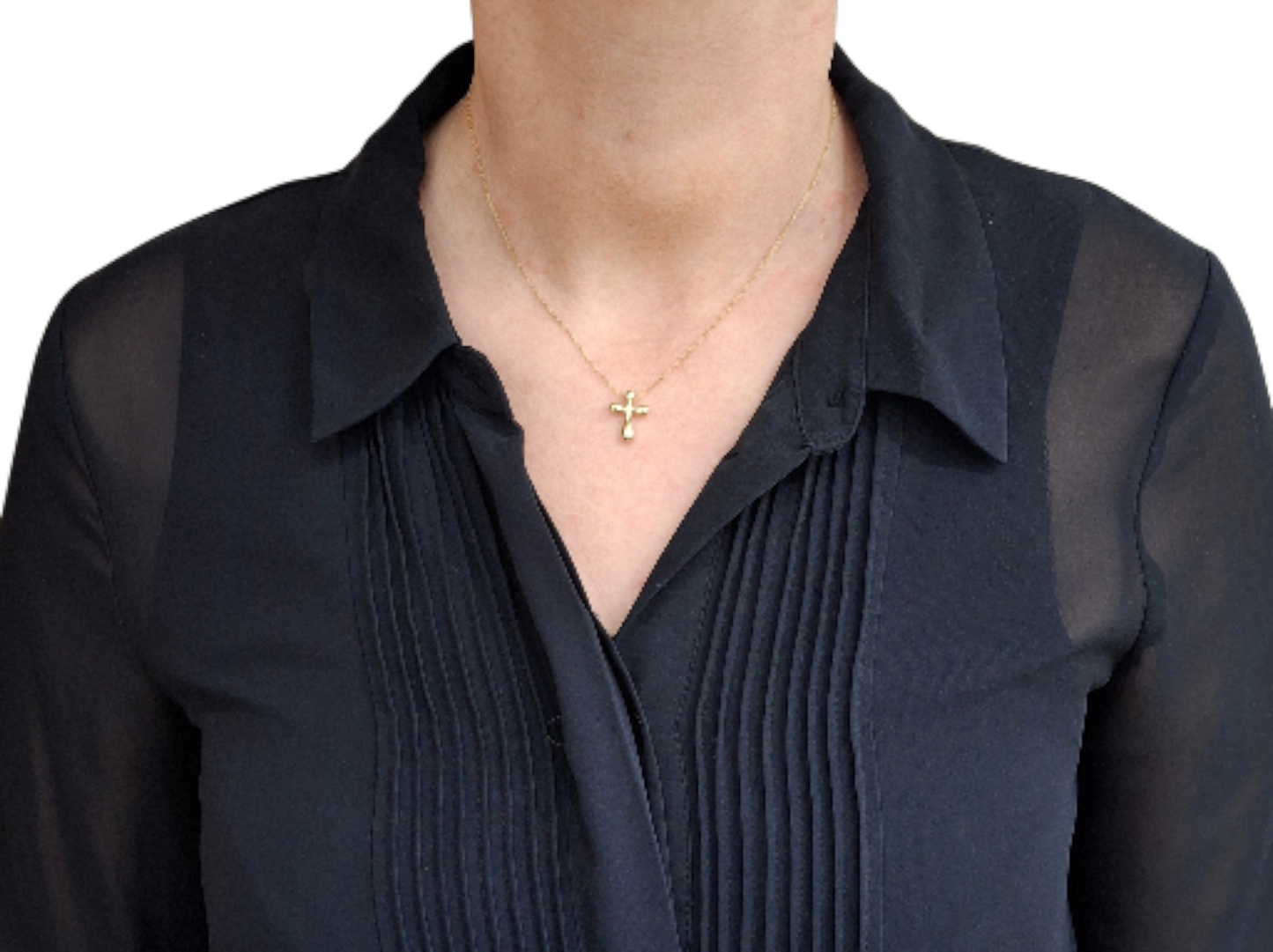 Vintage Elsa Peretti Tiffany & Co Hallmarked 18k Solid Gold Cross Pendant Necklace