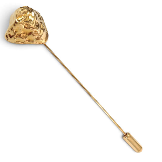 Vintage Yves Saint Laurent YSL Gold Plated Lapel Pin Brooch