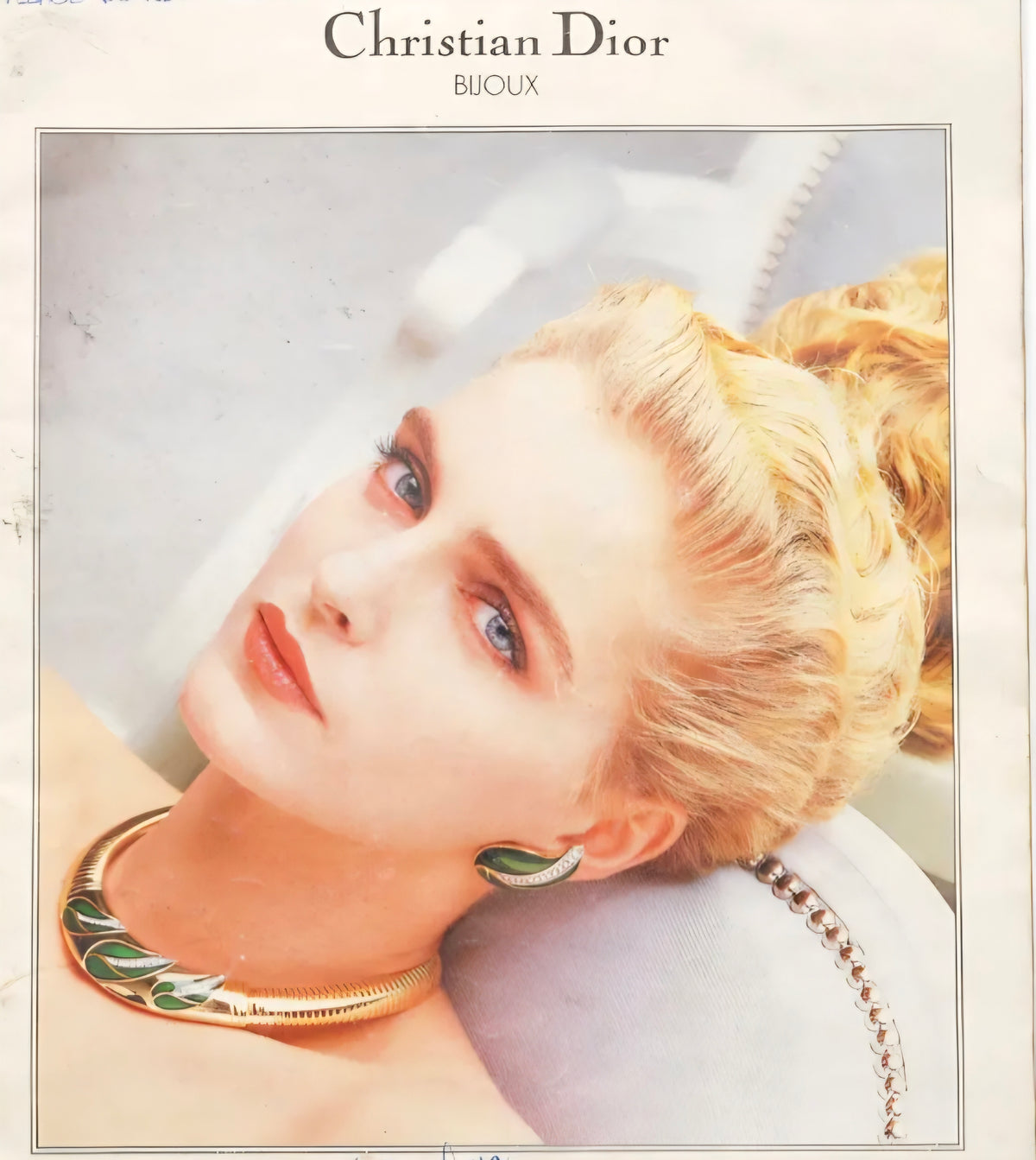 Vintage Christian Dior Muguet Gold Plated Omega Link Necklace